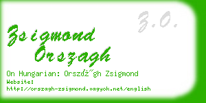 zsigmond orszagh business card